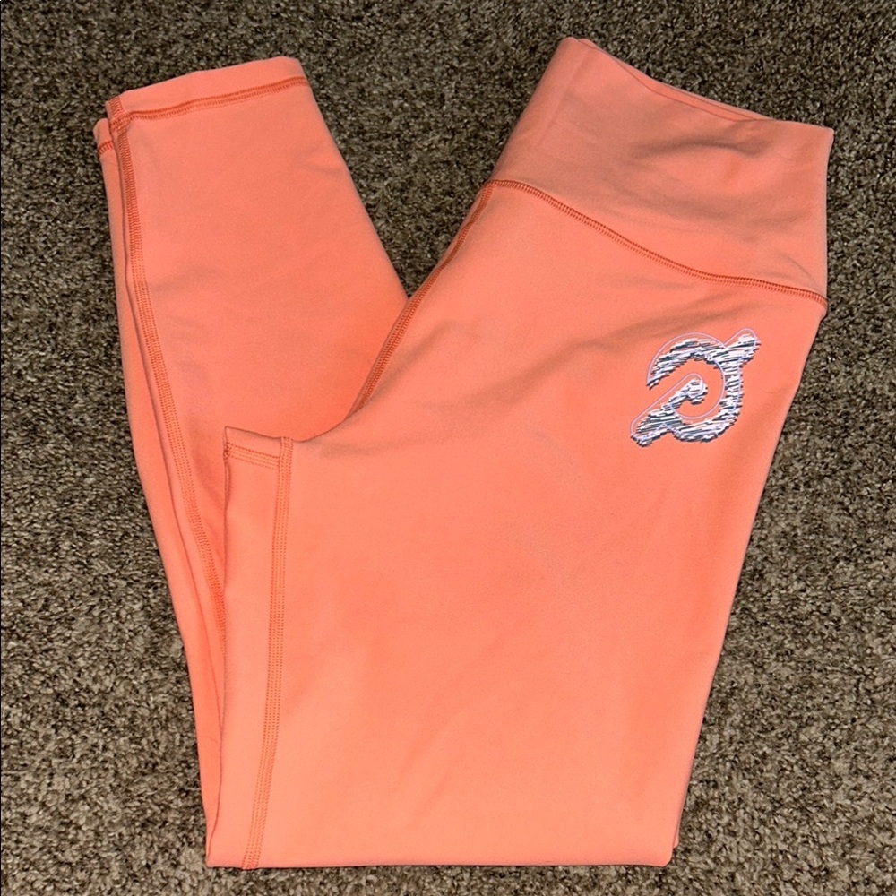 Peloton Coral Orange High-Waist Leggings